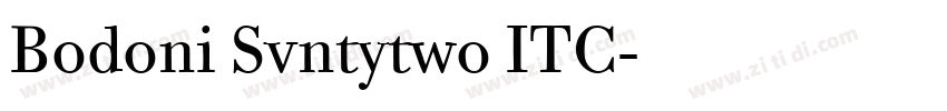 Bodoni Svntytwo ITC字体转换